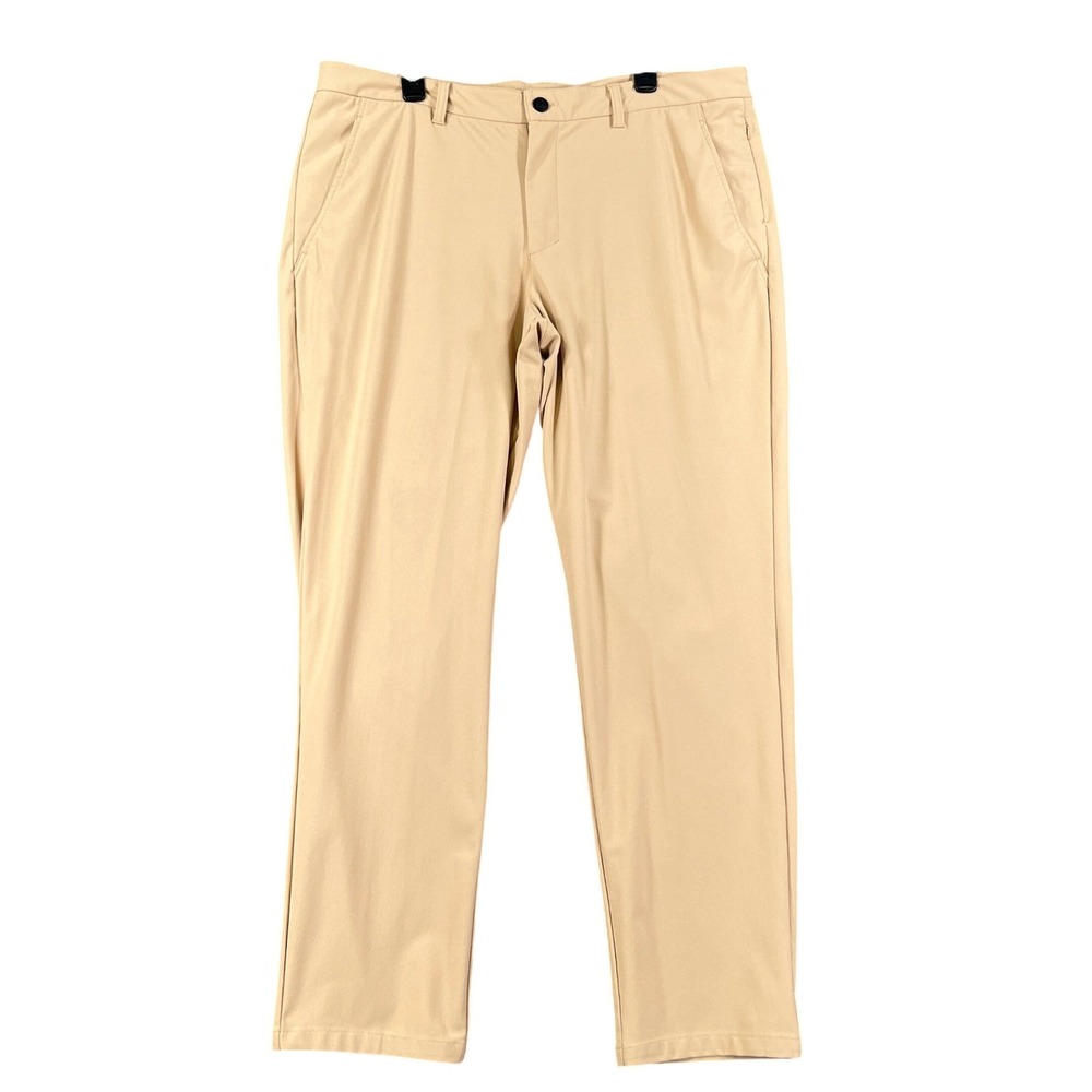 Reebok Performance Golf Pants Mens 40x32 Khaki Stretch Lightweight Activewear